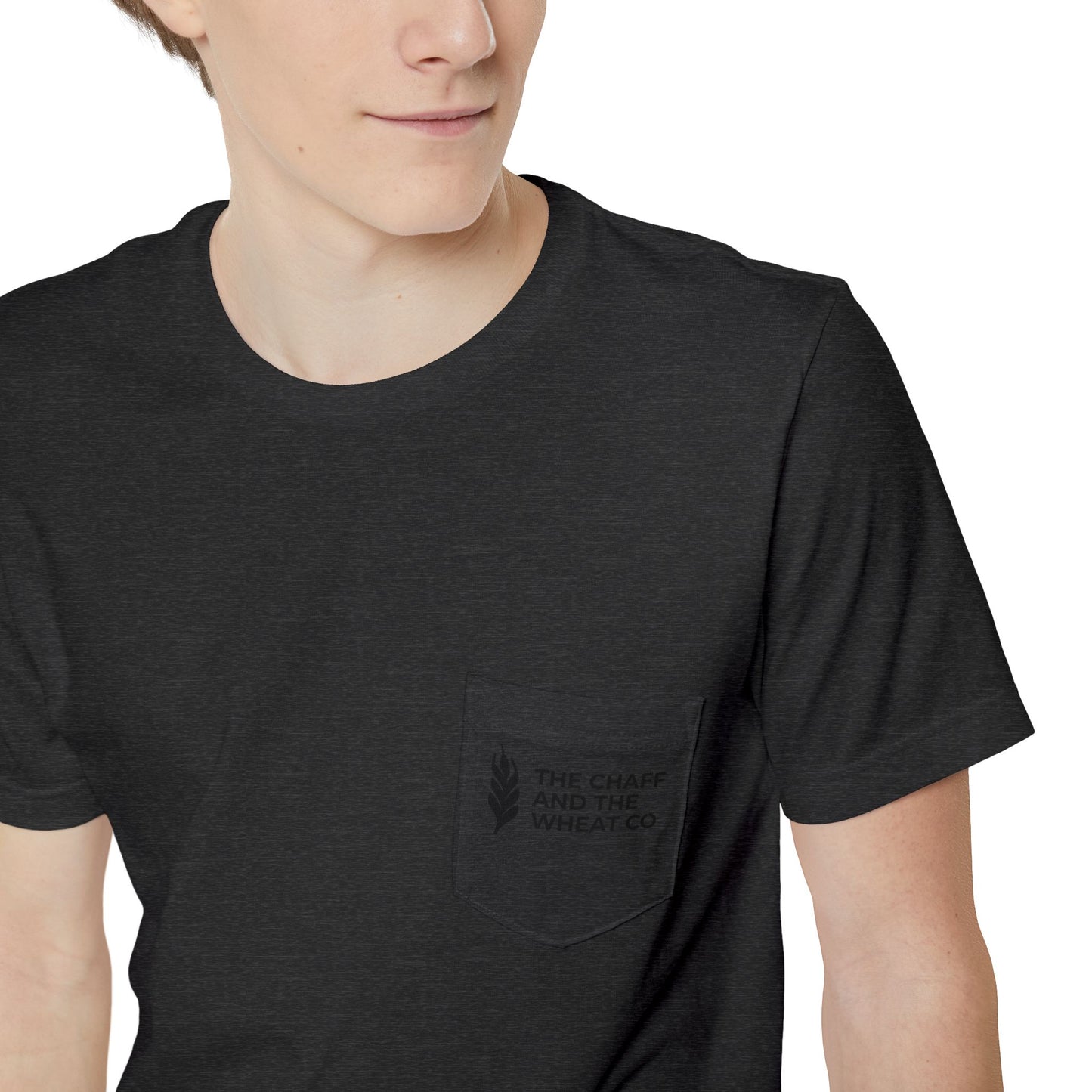 The Gospel - Adult Unisex Pocket Tee - Back Text, Dark-Lettered Edition - (4 Colors)