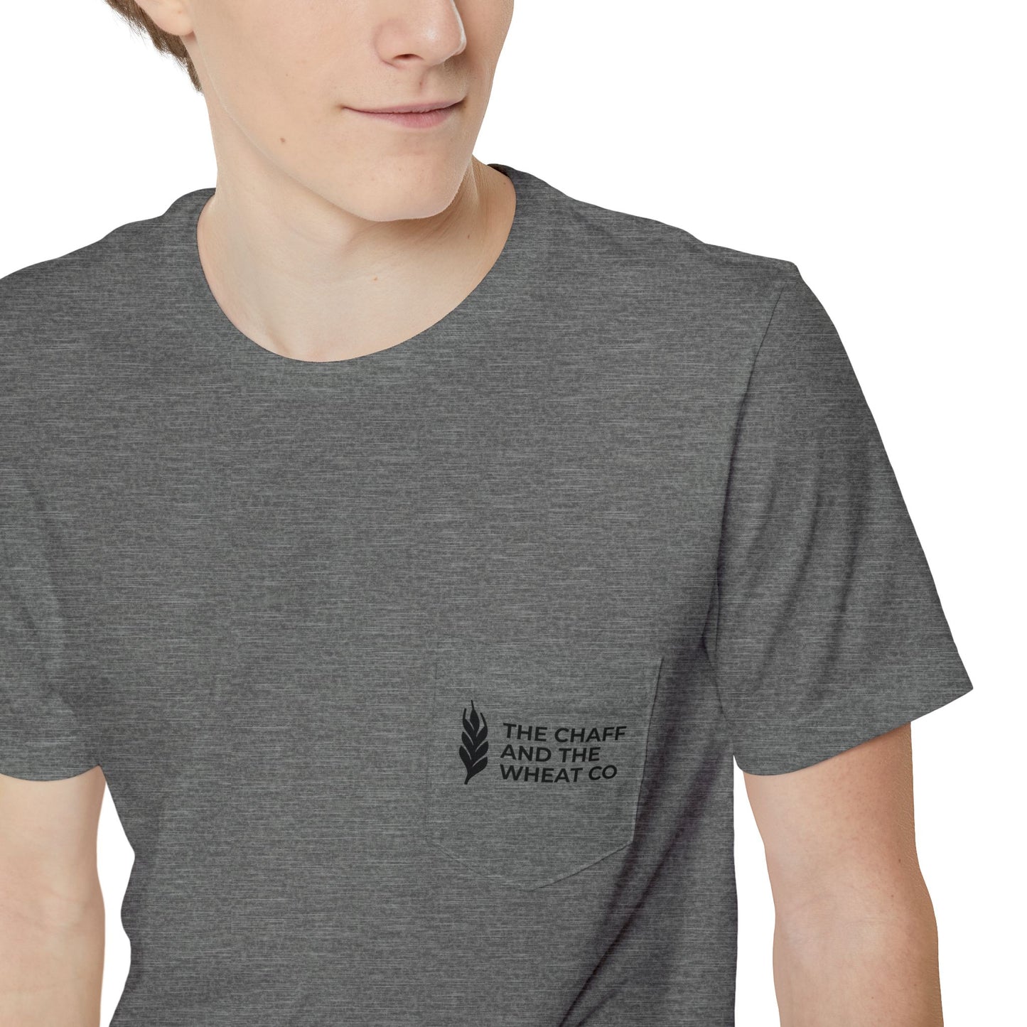 The Gospel - Adult Unisex Pocket Tee - Back Text, Dark-Lettered Edition - (4 Colors)