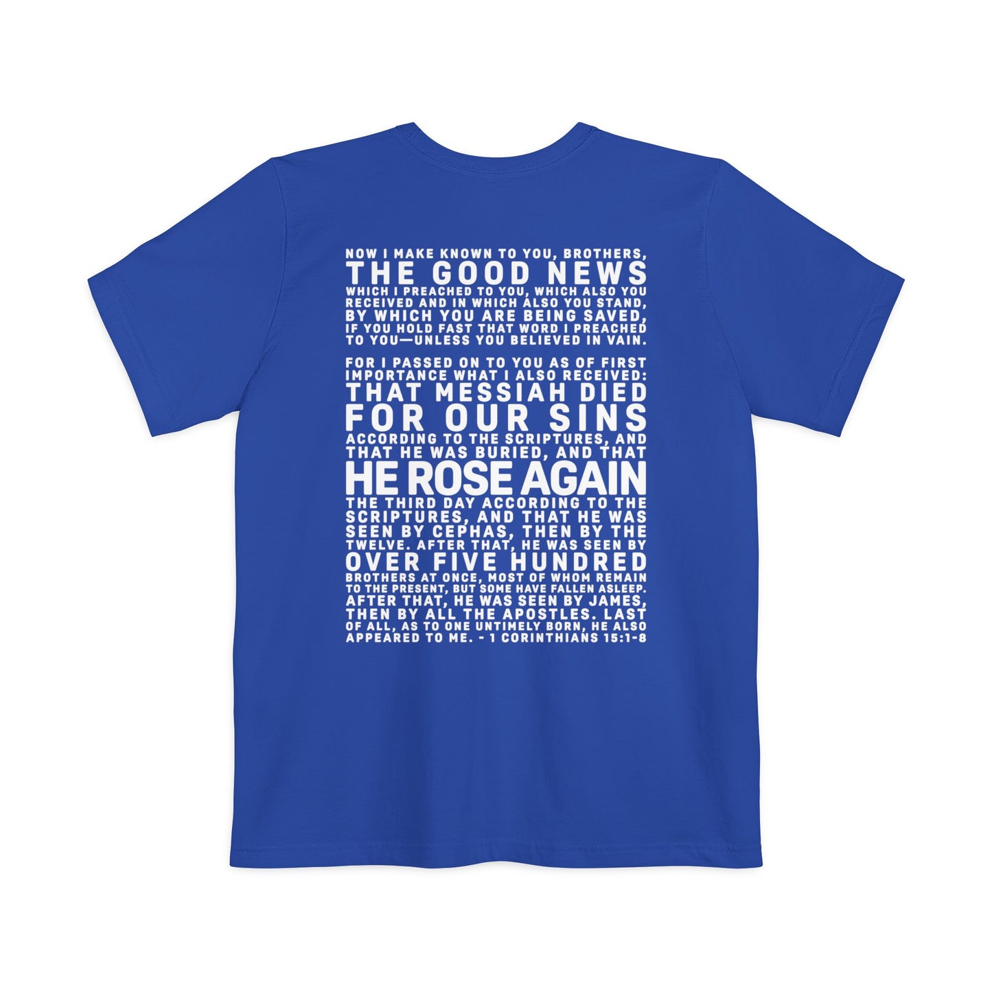 The Gospel - Adult Unisex Pocket Tee - Back Text, Light-Lettered Edition - (5 Colors)