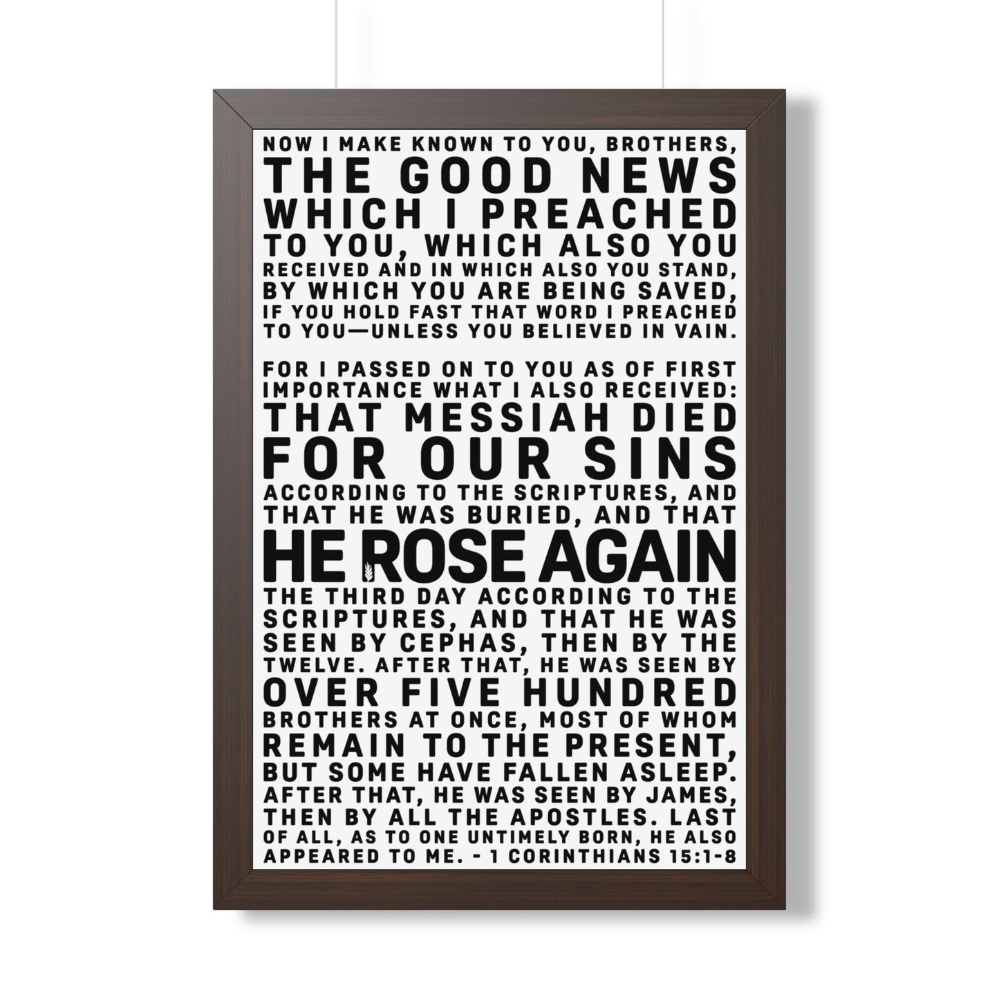 The Gospel - Framed Poster - (4 Sizes // 3 Frame Colors)