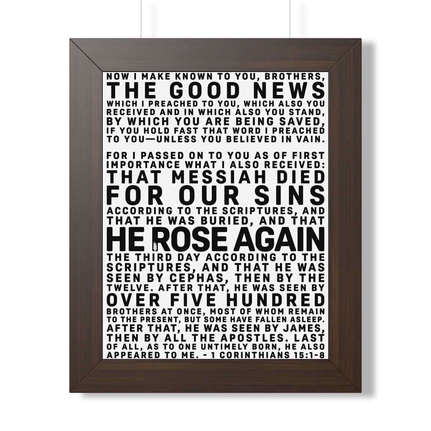 The Gospel - Framed Poster - (4 Sizes // 3 Frame Colors)