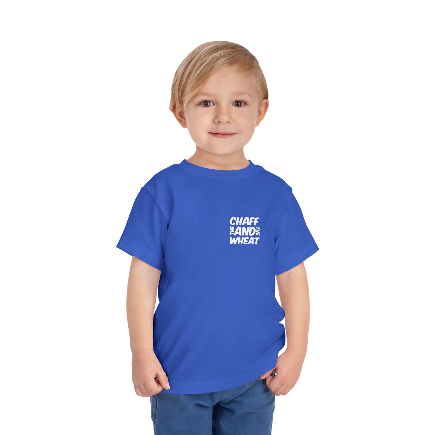 'I declare to you the gospel' - Back Text, Light-Lettered Edition - (9 Color Options) - Toddler Short Sleeve Tee