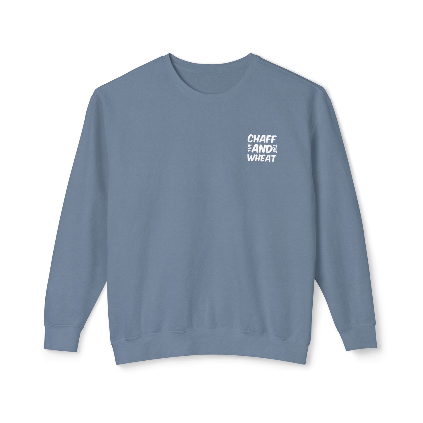 'I declare to you the gospel' - Back Text, Light Lettered Edition - (10 Color Options) - Adult Unisex Lightweight Crewneck Sweatshirt