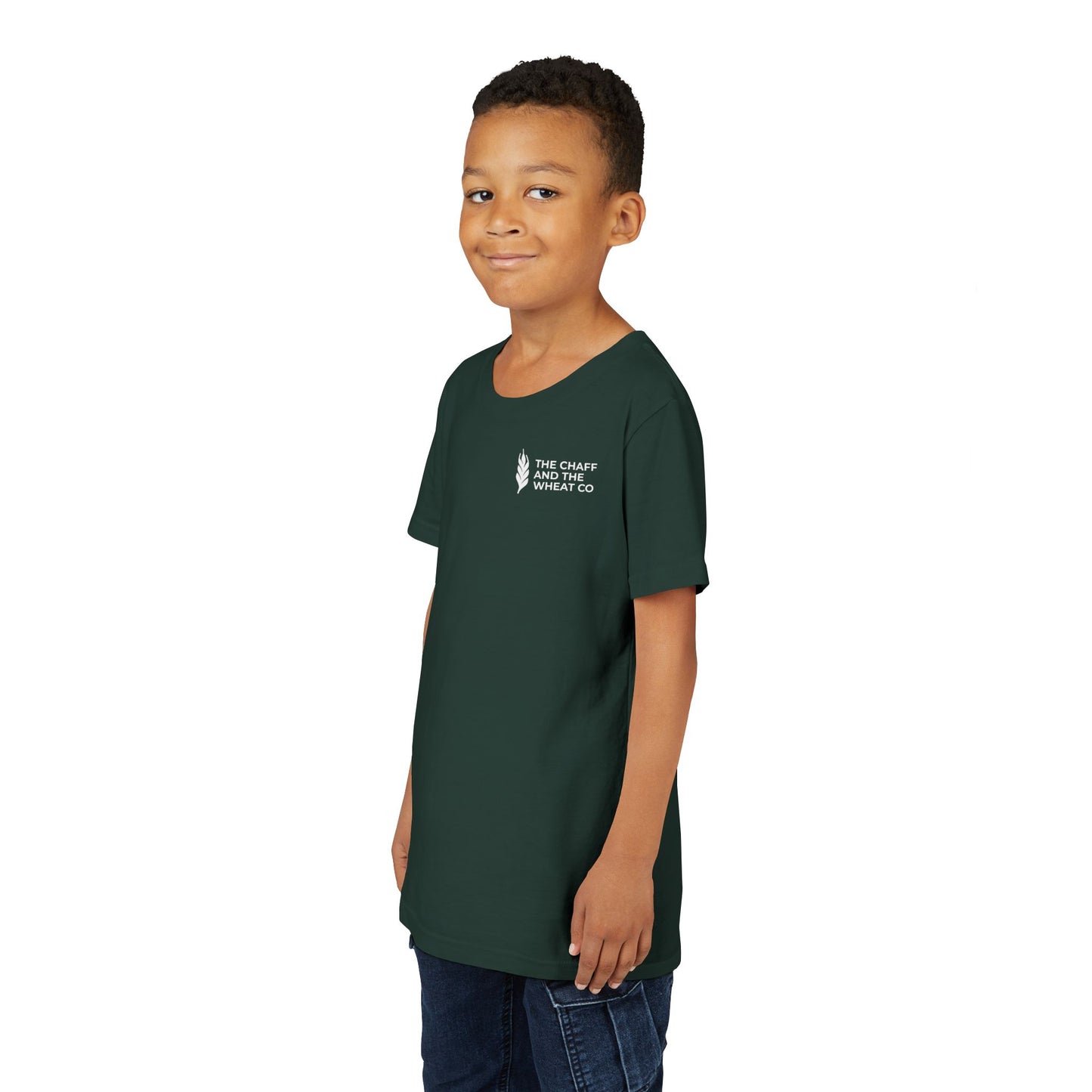 The Gospel - Youth Short Sleeve Tee - Back Text, Light-Lettered Edition - (22 Colors)