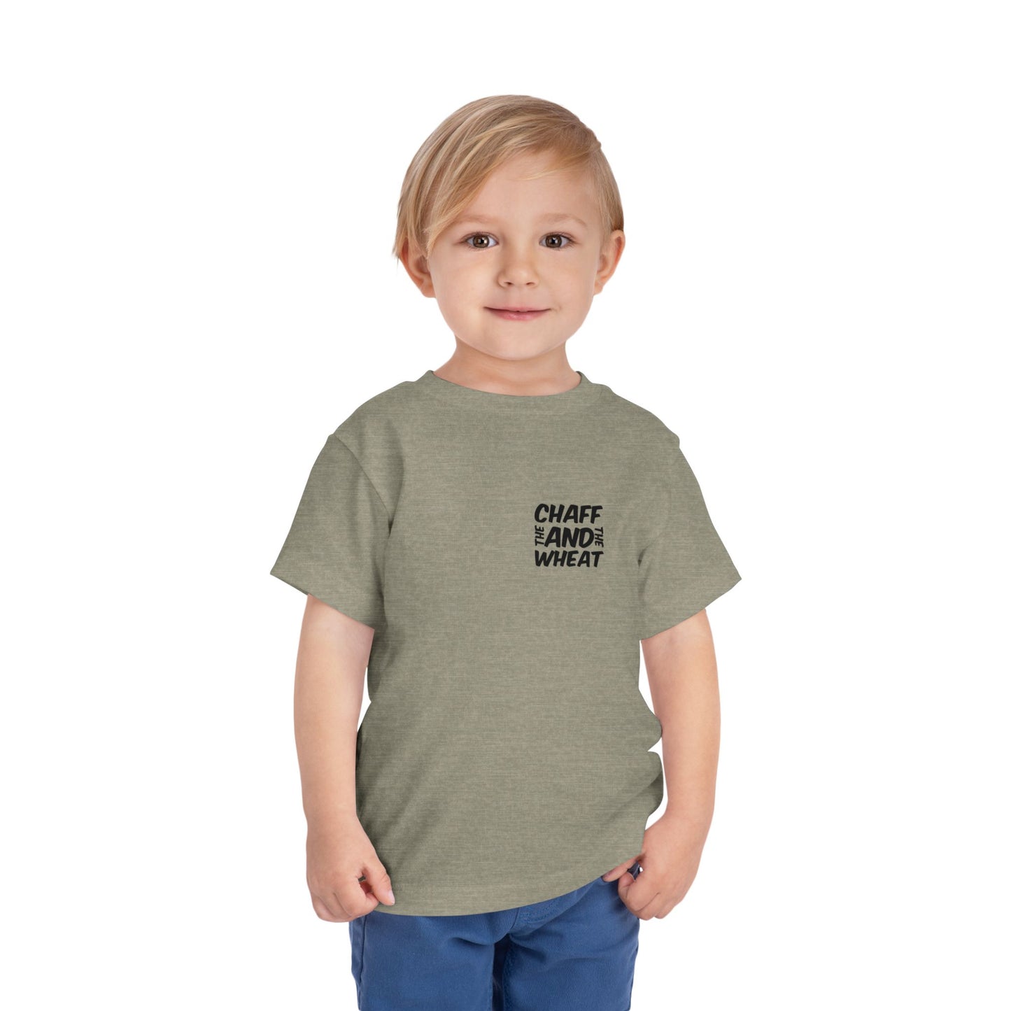 'I declare to you the gospel' - Back Text, Dark-Lettered Edition - (9 Color Options) - Toddler Short Sleeve Tee