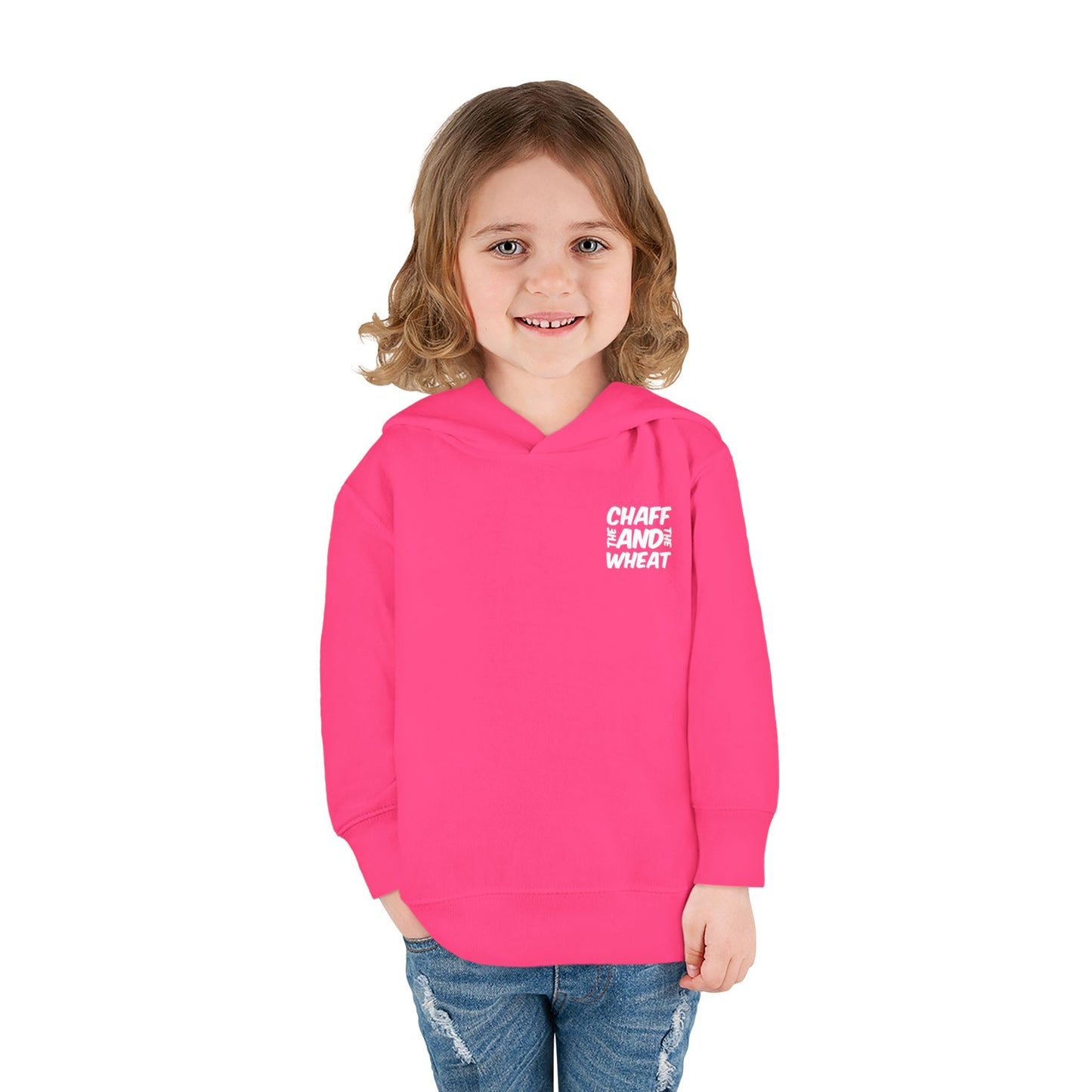 'I declare to you the gospel' - Back Text, Light Lettered Edition - (15 Color Options) - Toddler Pullover Fleece Hoodie