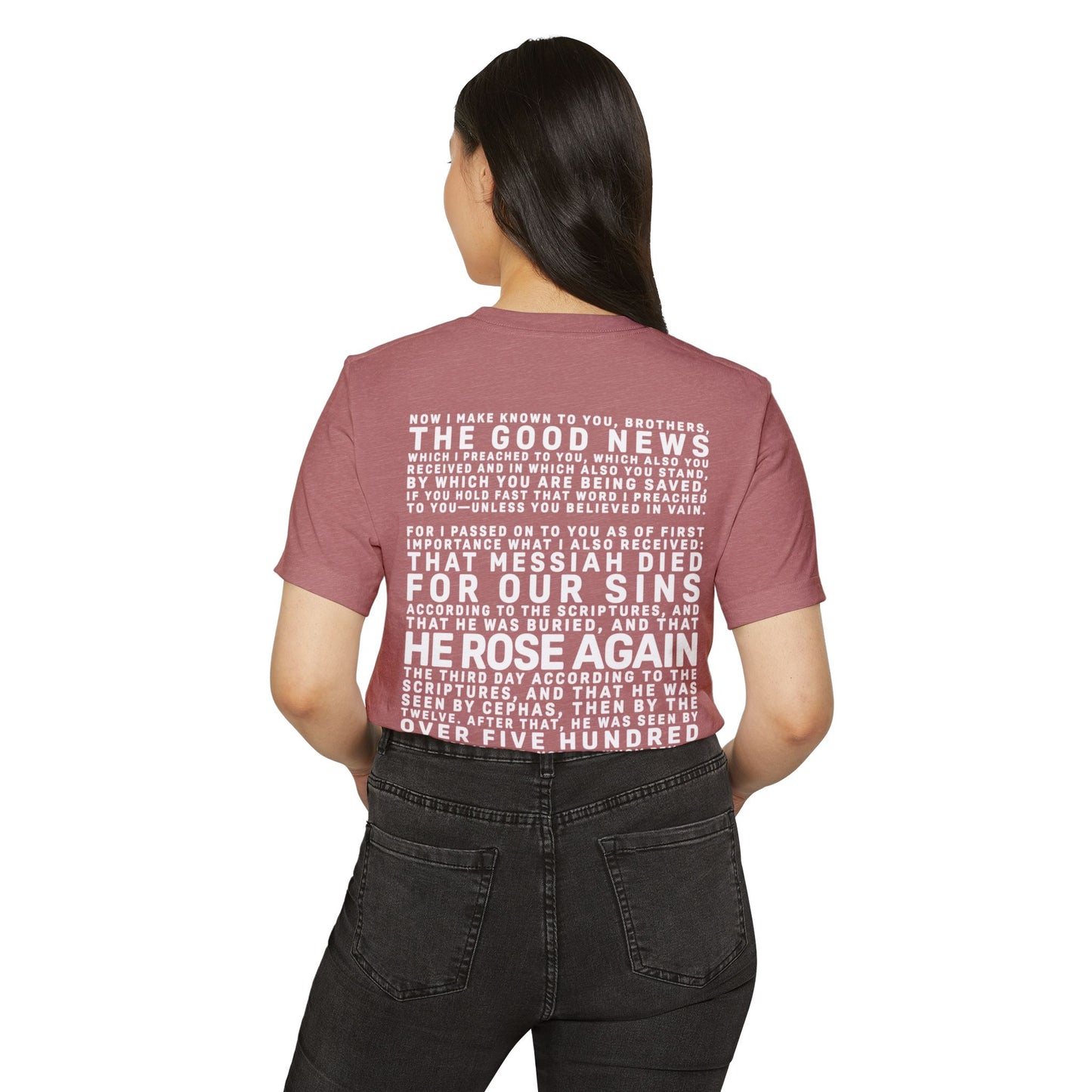 The Gospel - Adult Unisex Premium Organic Tee - Back Text, Light-Lettered Edition - (7 Colors)