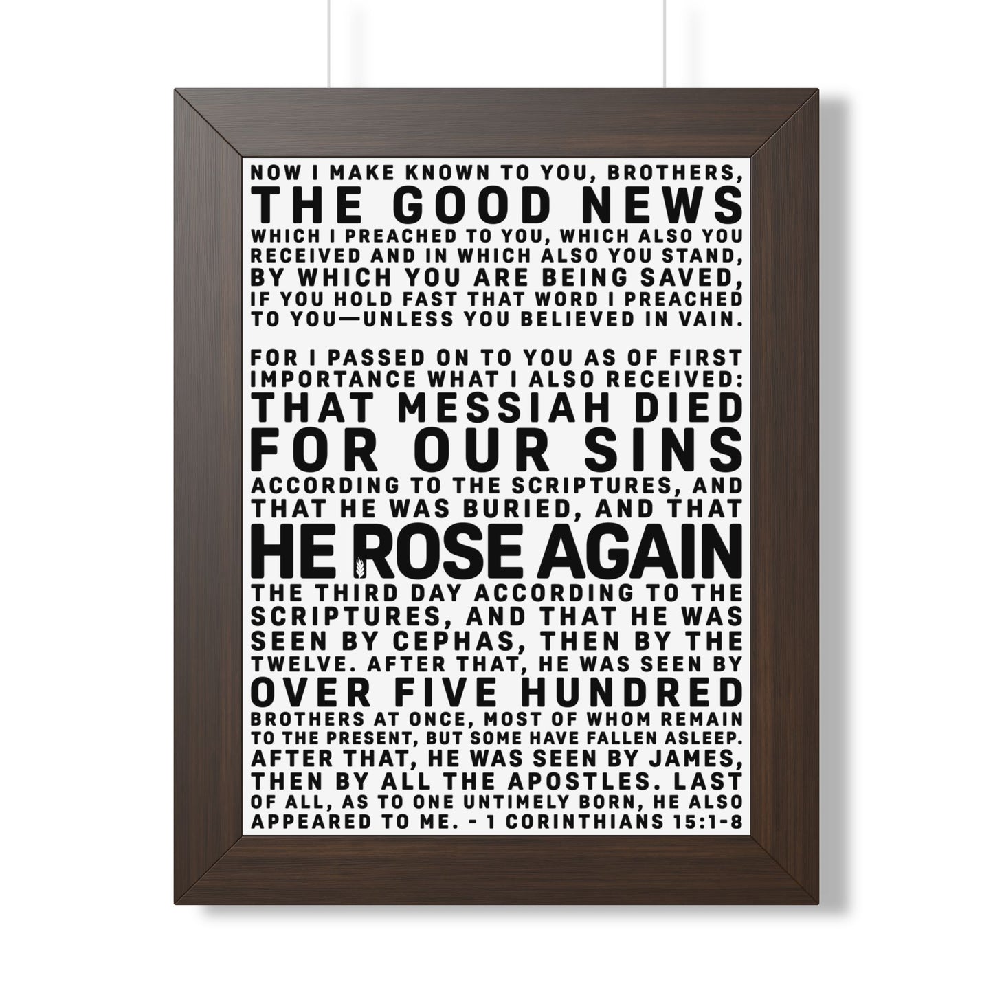 The Gospel - Framed Poster - (4 Sizes // 3 Frame Colors)