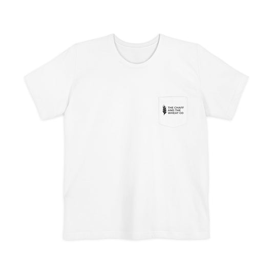 The Gospel - Adult Unisex Pocket Tee - Back Text, Dark-Lettered Edition - (4 Colors)