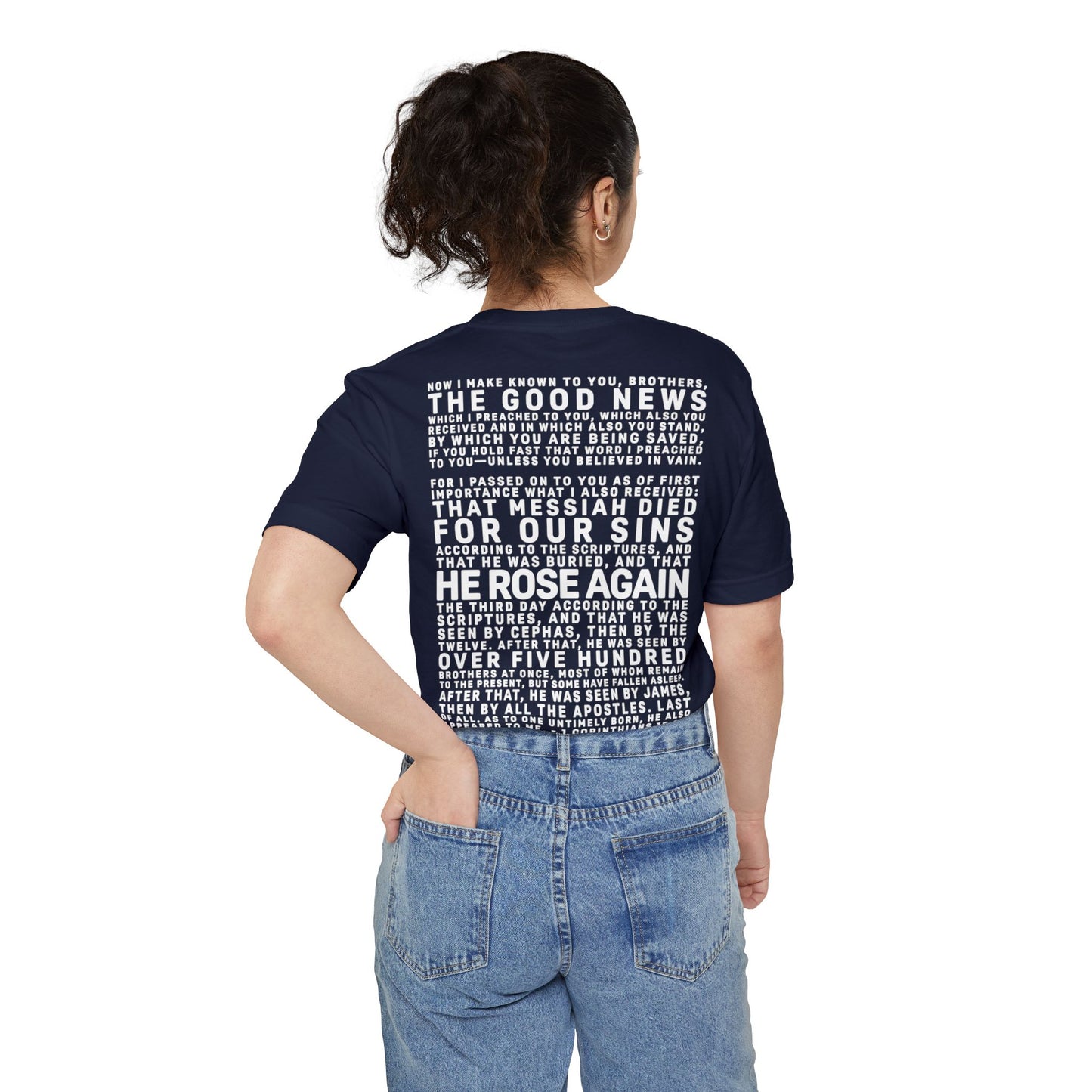 The Gospel - Adult Unisex Pocket Tee - Back Text, Light-Lettered Edition - (5 Colors)