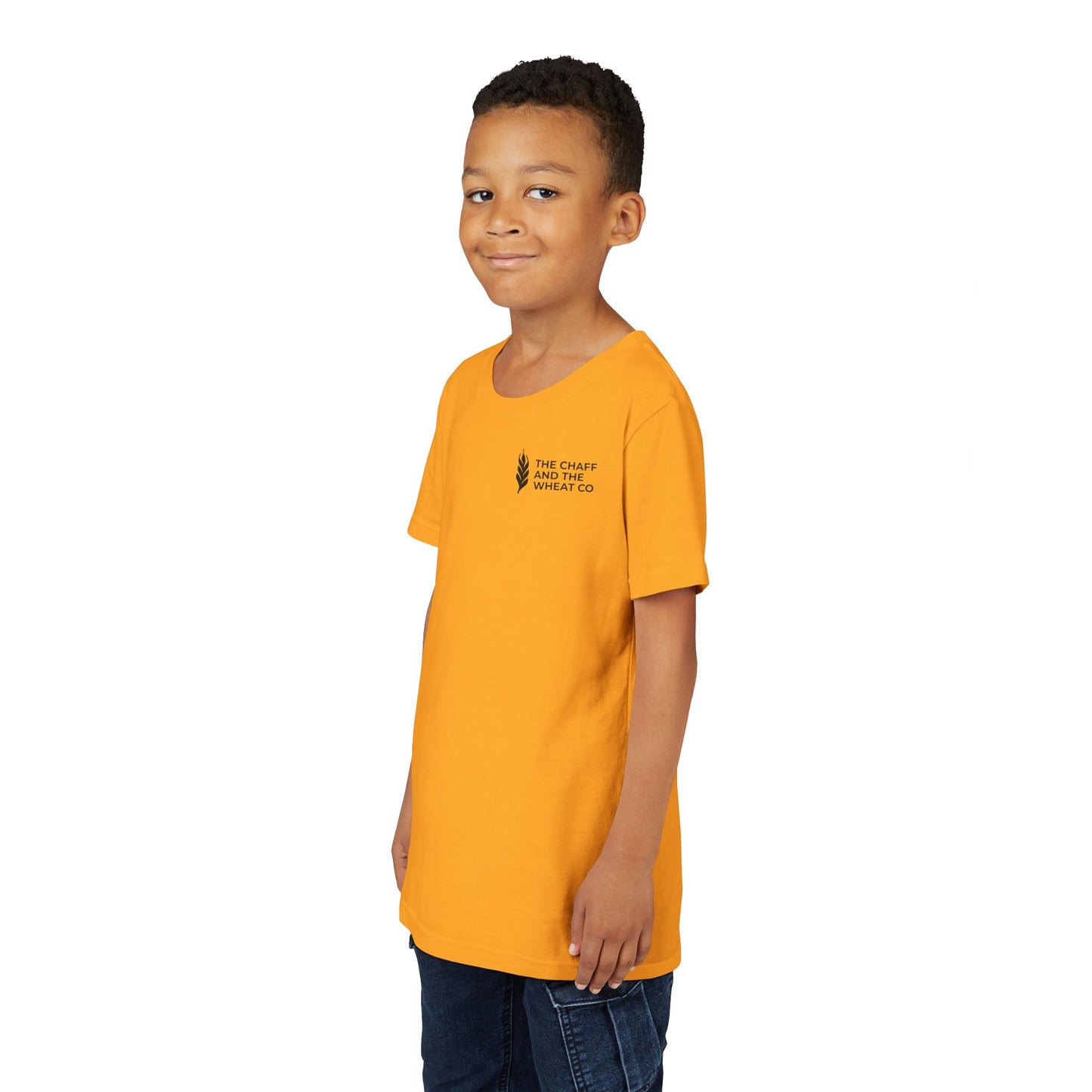 The Gospel - Youth Short Sleeve Tee - Back Text, Dark-Lettered Edition - (17 Colors)