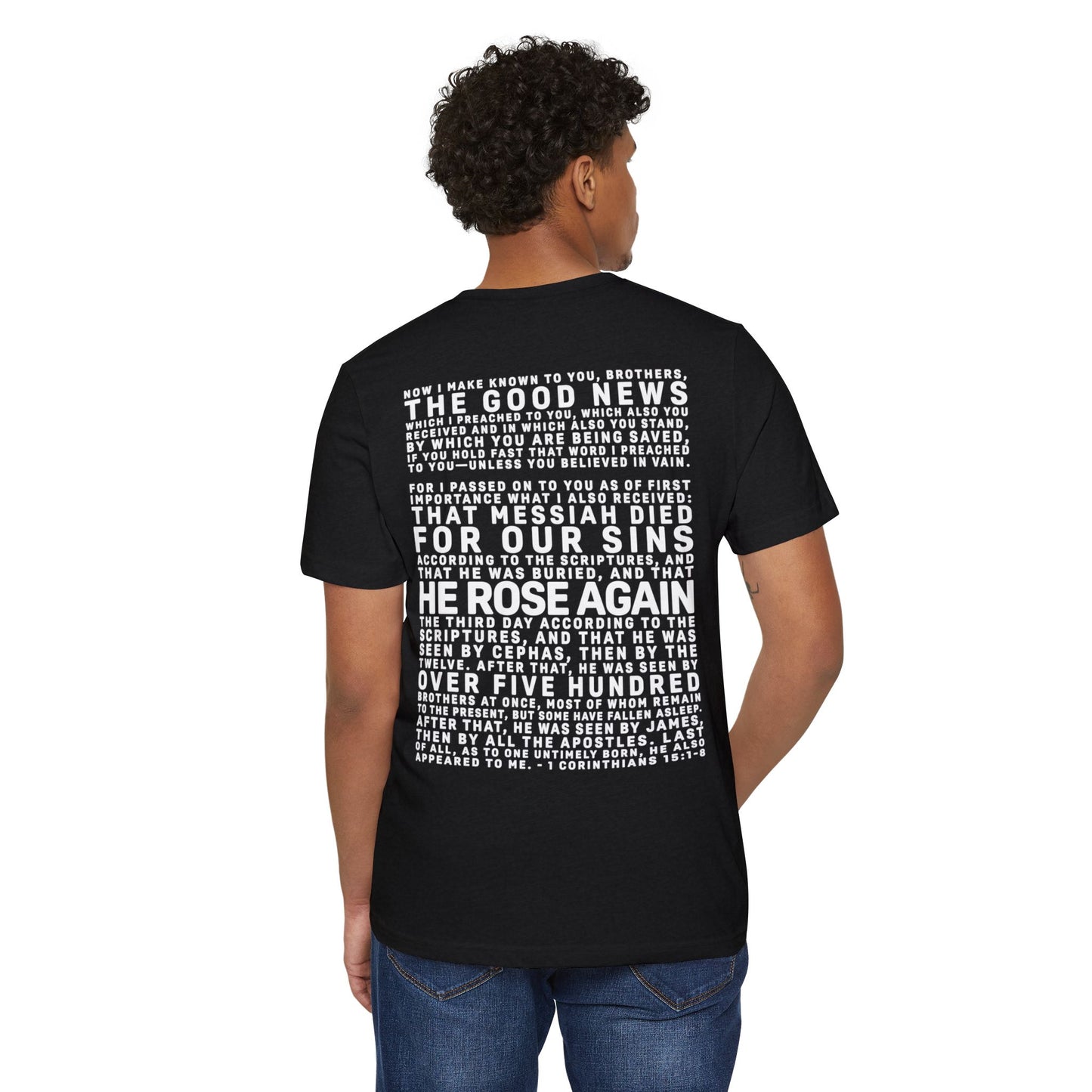 The Gospel - Adult Unisex Premium Organic Tee - Back Text, Light-Lettered Edition - (7 Colors)