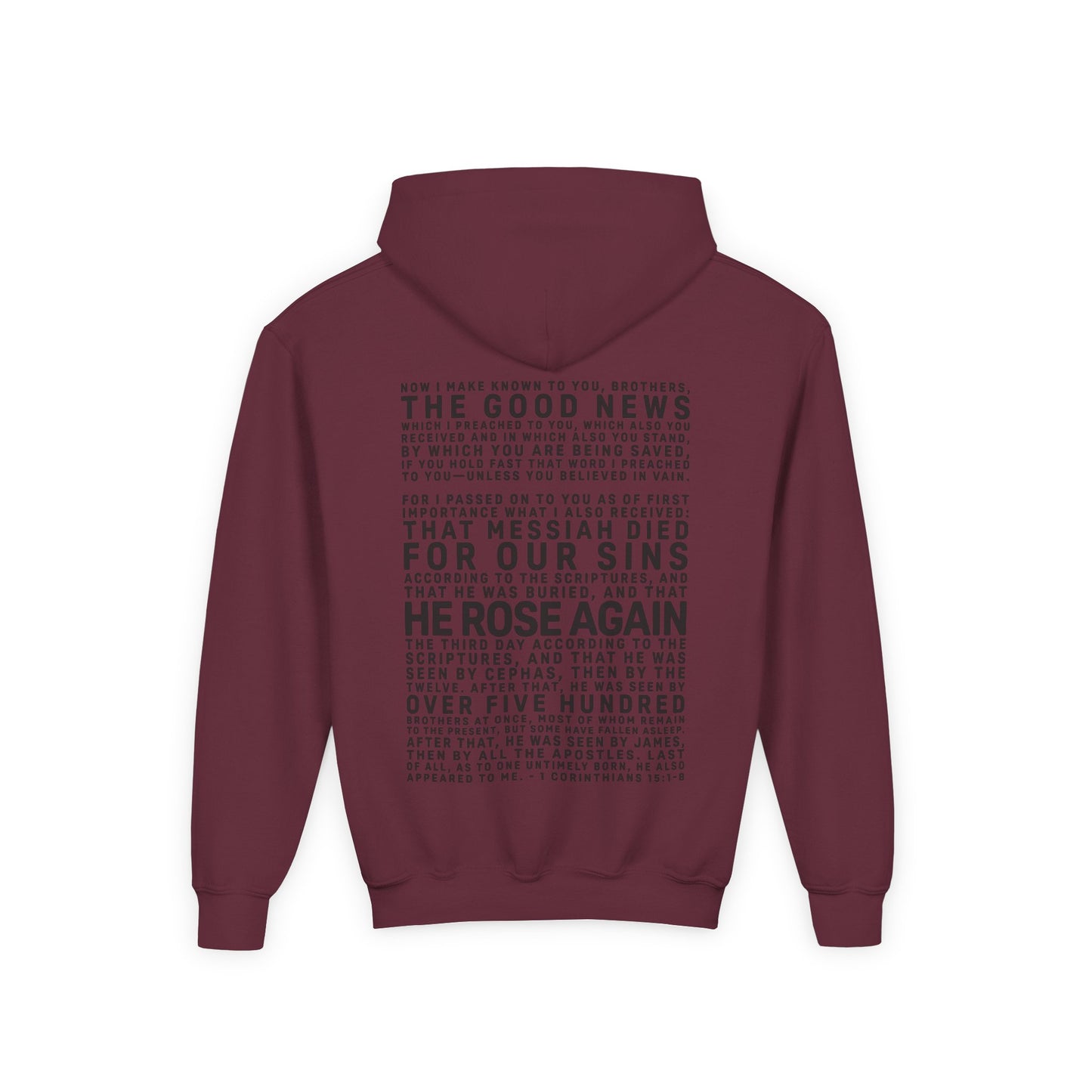 The Gospel - Youth Pullover Hoodie - Dark Lettered Edition - (12 Colors)