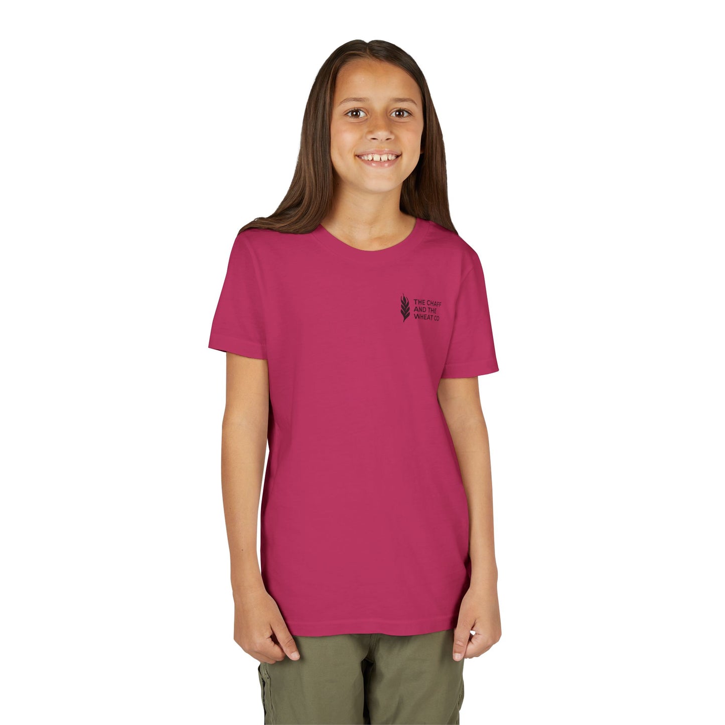The Gospel - Youth Short Sleeve Tee - Back Text, Dark-Lettered Edition - (17 Colors)