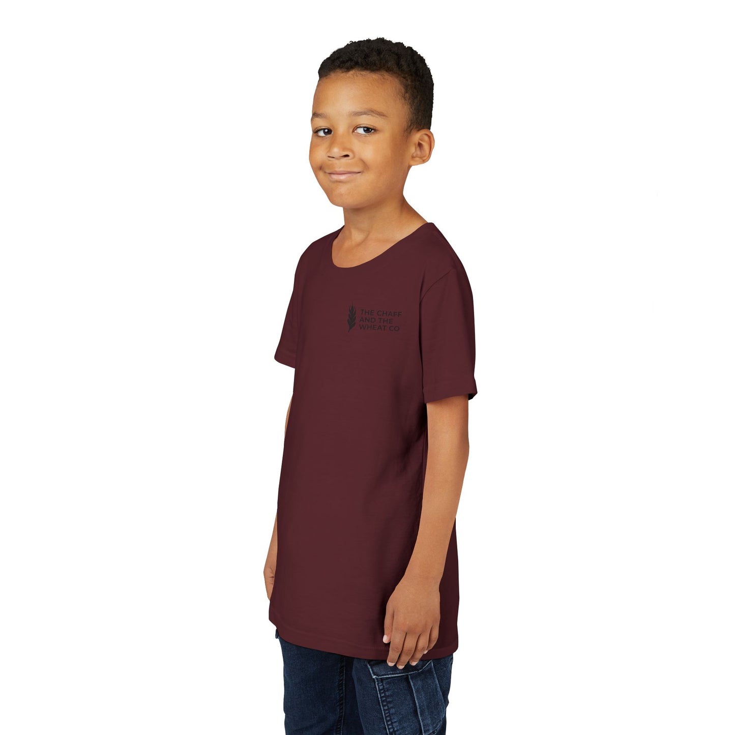 The Gospel - Youth Short Sleeve Tee - Back Text, Dark-Lettered Edition - (17 Colors)