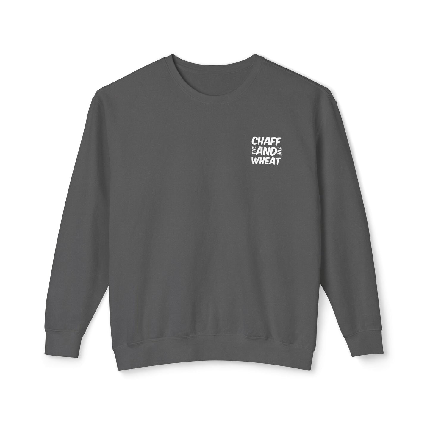 'I declare to you the gospel' - Back Text, Light Lettered Edition - (10 Color Options) - Adult Unisex Lightweight Crewneck Sweatshirt