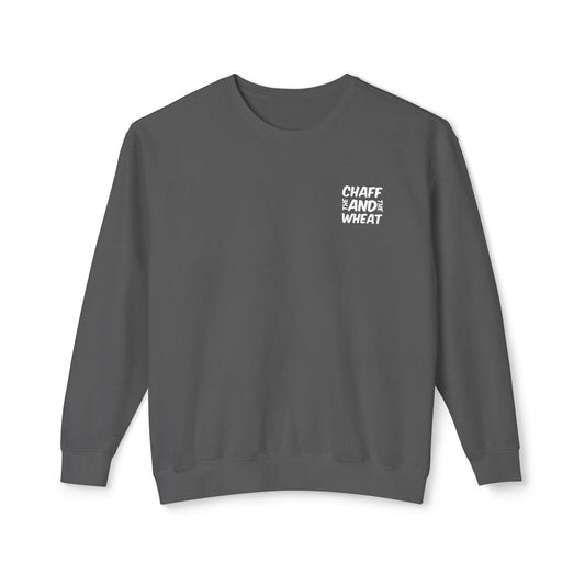 'I declare to you the gospel' - Back Text, Light Lettered Edition - (10 Color Options) - Adult Unisex Lightweight Crewneck Sweatshirt