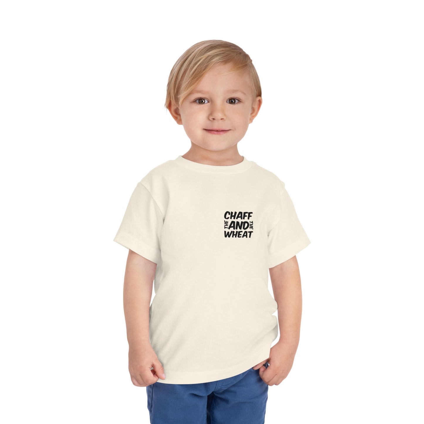 'I declare to you the gospel' - Back Text, Dark-Lettered Edition - (9 Color Options) - Toddler Short Sleeve Tee