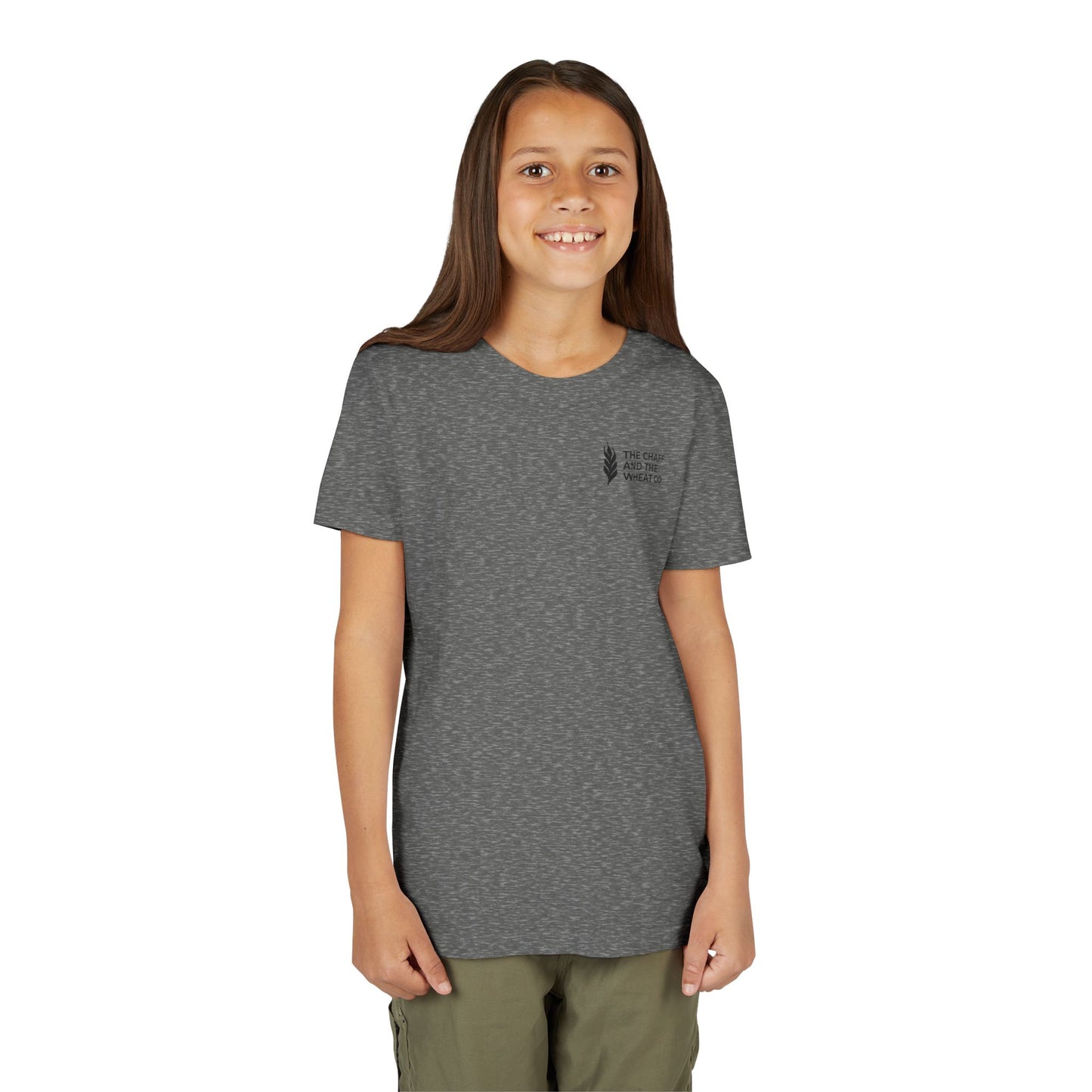 The Gospel - Youth Short Sleeve Tee - Back Text, Dark-Lettered Edition - (17 Colors)