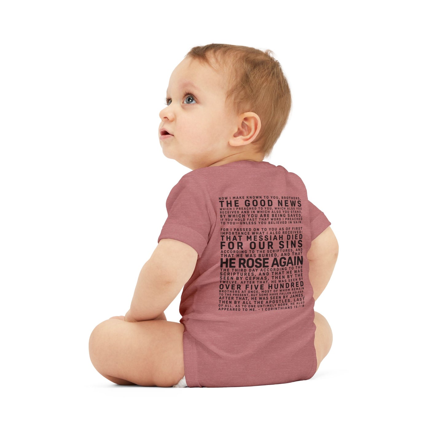The Gospel - Infant (3M-24M) One Piece - Back Text, Dark Lettered Edition - (9 Colors)