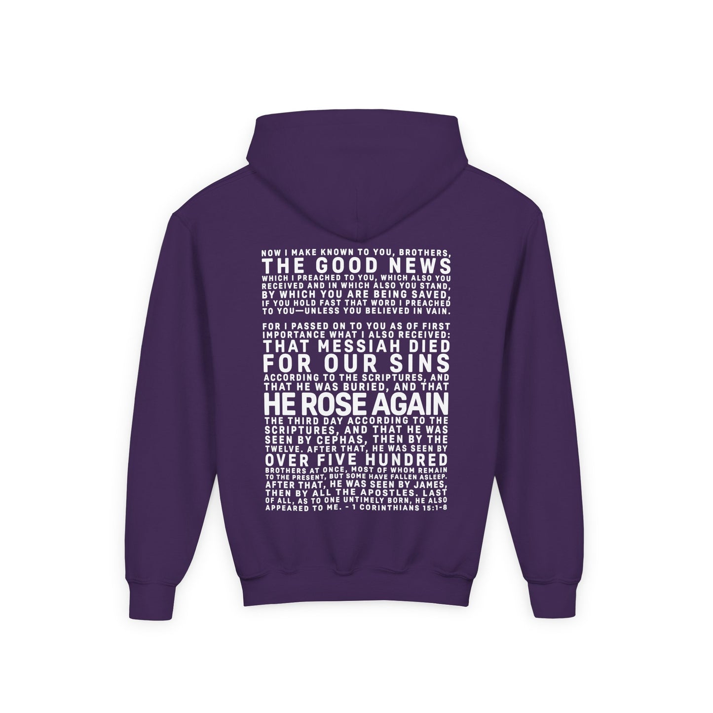 The Gospel - Youth Pullover Hoodie - Light Lettered Edition - (15 Colors)