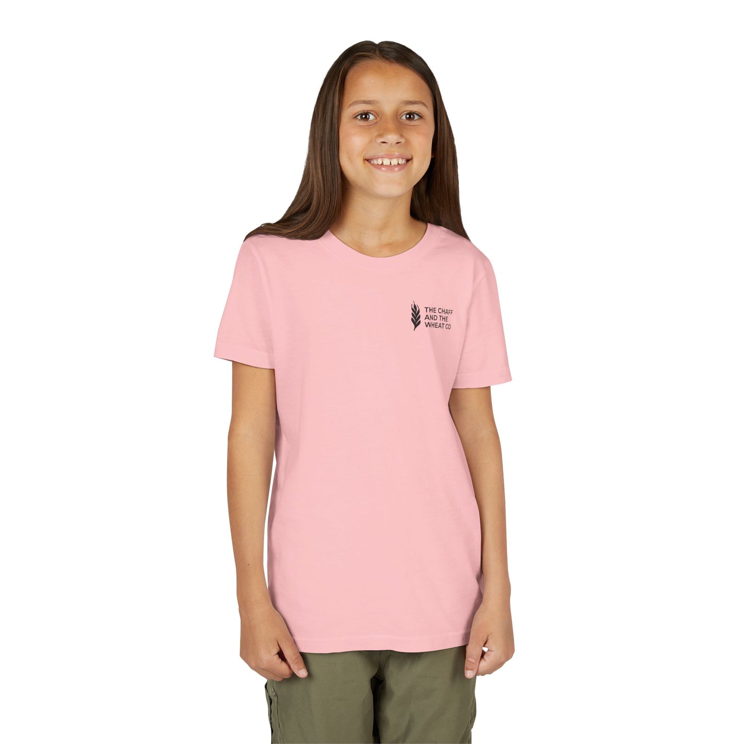 The Gospel - Youth Short Sleeve Tee - Back Text, Dark-Lettered Edition - (17 Colors)