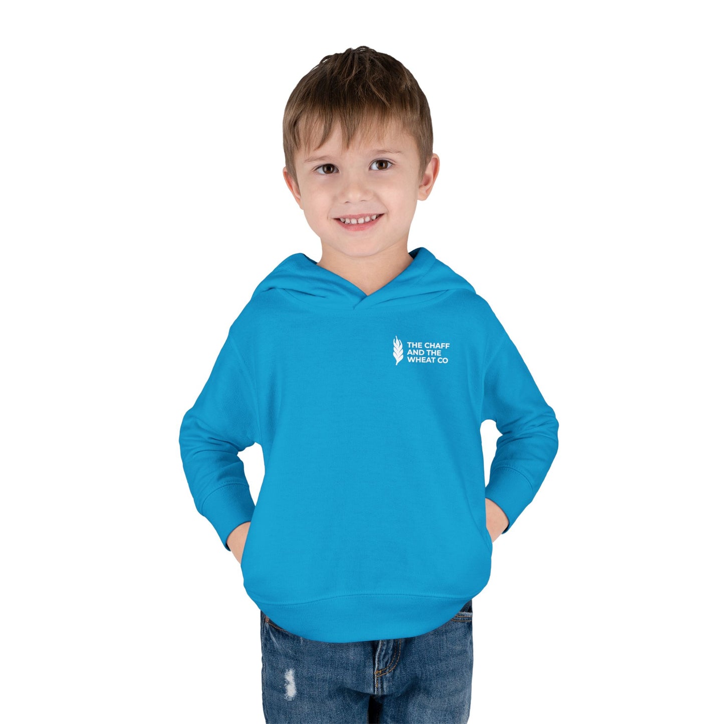 The Gospel - Toddler Pullover Hoodie - Back Text, Light Lettered Edition - (15 Colors)