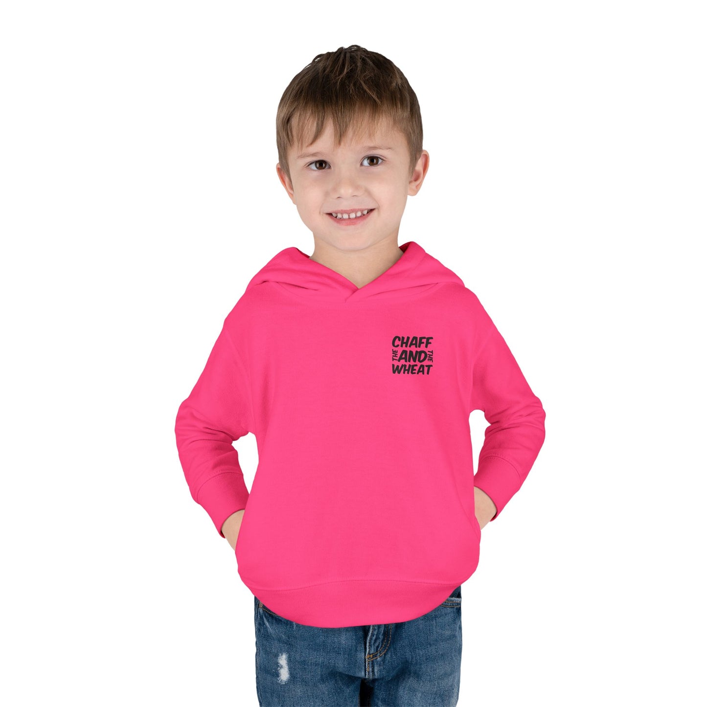'I declare to you the gospel' - Back Text, Dark Lettered Edition - (7 Color Options) - Toddler Pullover Fleece Hoodie