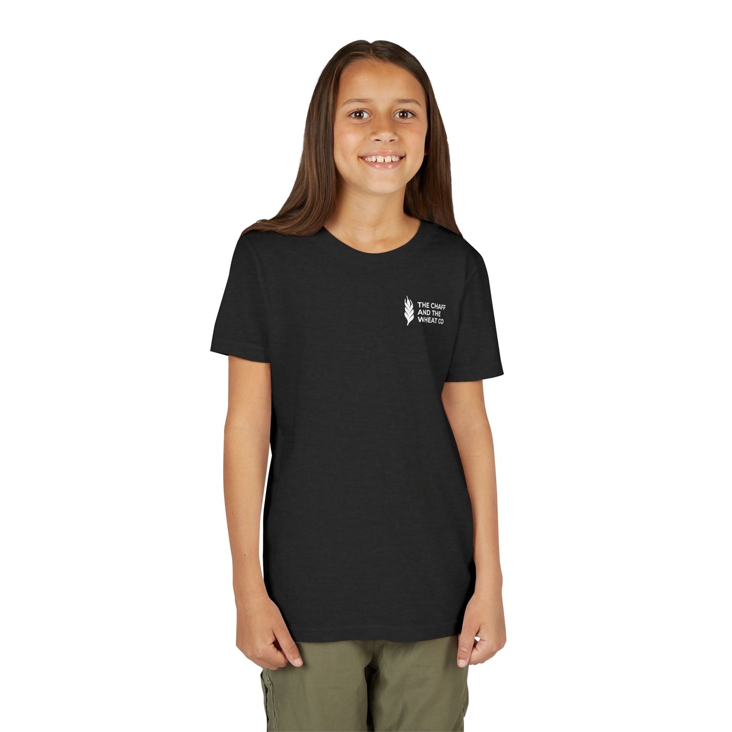 The Gospel - Youth Short Sleeve Tee - Back Text, Light-Lettered Edition - (22 Colors)