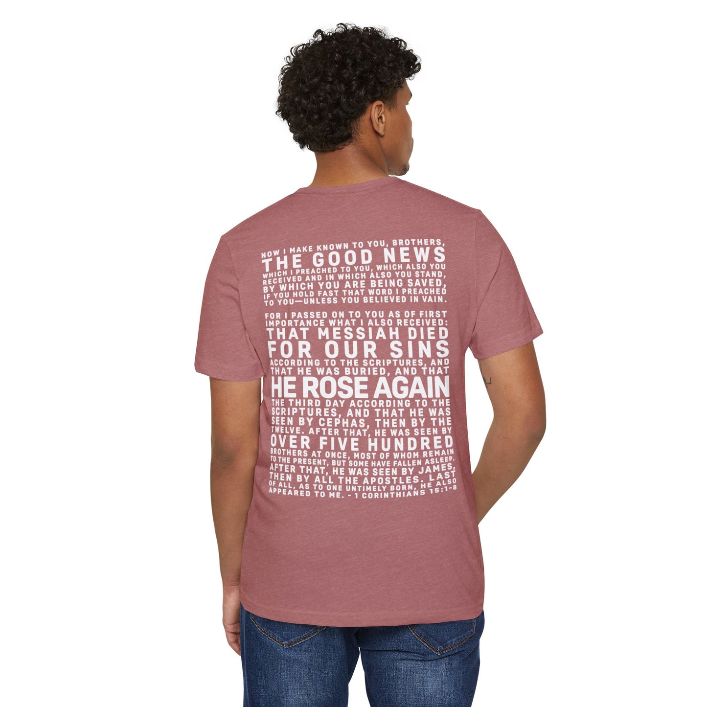 The Gospel - Adult Unisex Premium Organic Tee - Back Text, Light-Lettered Edition - (7 Colors)