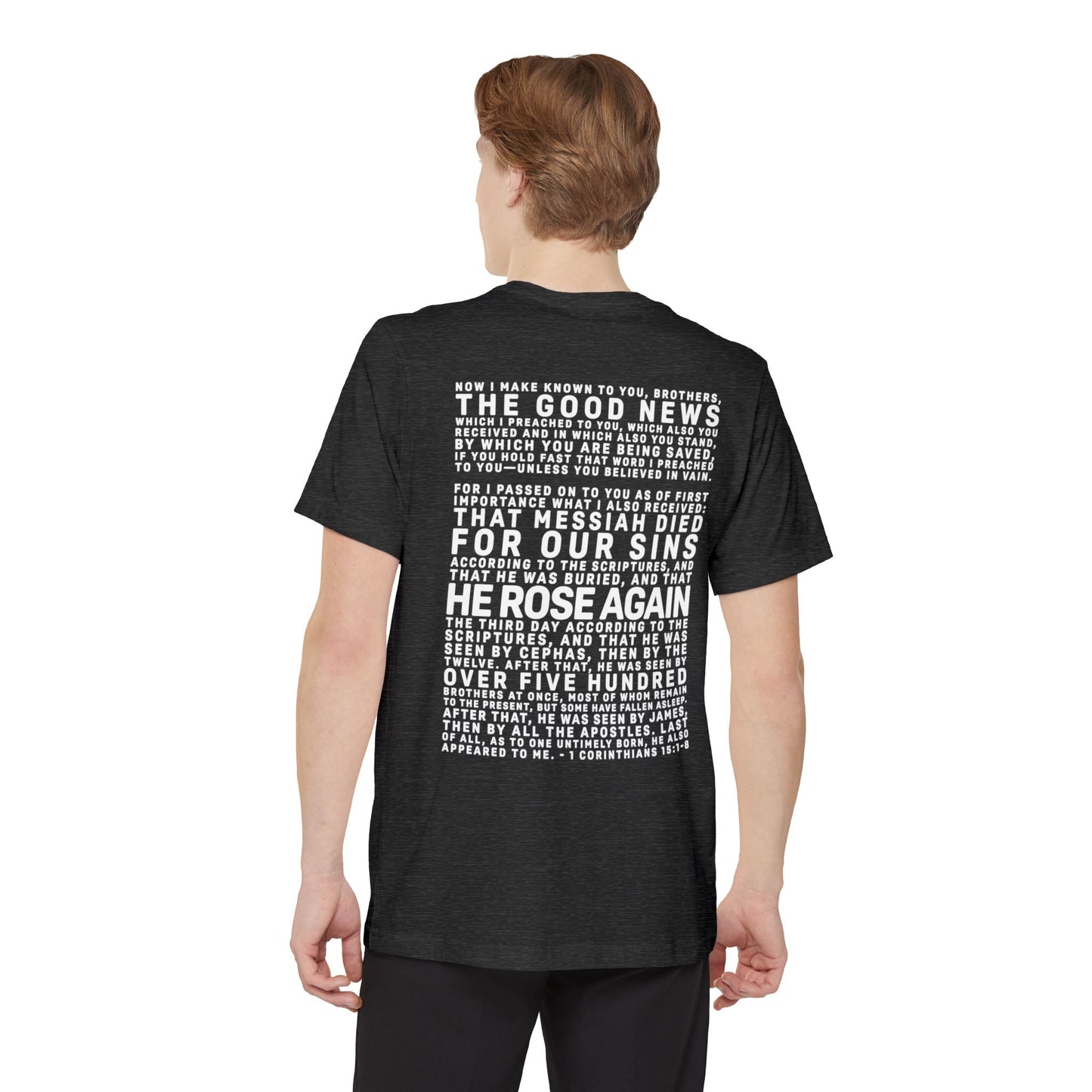 The Gospel - Adult Unisex Pocket Tee - Back Text, Light-Lettered Edition - (5 Colors)